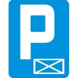 D-18a Parking - miejsce zastrzeżone. Oznacza miejsce przeznaczone na postój pojazdu uprawnionej osoby. Znak może być umieszczony w innym miejscu niż po prawej stronie jezdni