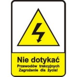 G-2 Sieć pod napięciem. Oznacza, że nad przejazdem kolejowym zawieszona jest sieć trakcyjna. Do dnia 31.12.2005 umieszczona przed przejazdem kolejowym tablica z białym tłem, na której umieszczono symbol czaszki i napis 