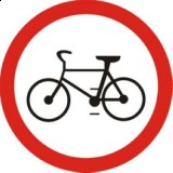 B-9 Zakaz wjazdu rowerów. Oznacza zakaz ruchu rowerów na jezdni i poboczu